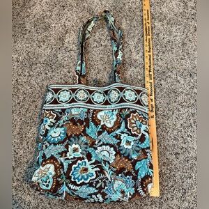 Vera Bradley Java Blue Print Shoulder Bag Retired